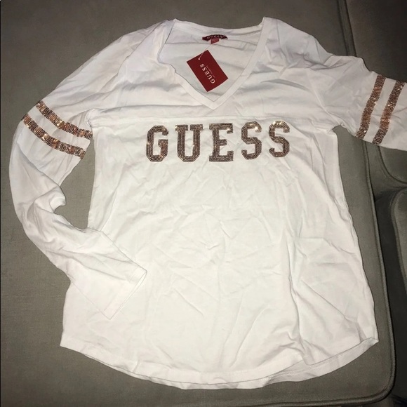GUESS KYRIE VARSITY-STRIPE LOGO TOP - Picture 2 of 5